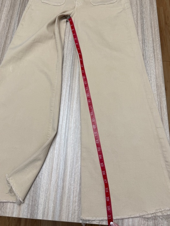 MOTHER The Patch Pocket Undercover Sneak Jeans Size 31 Women’s in Khaki - Picture 13 of 16